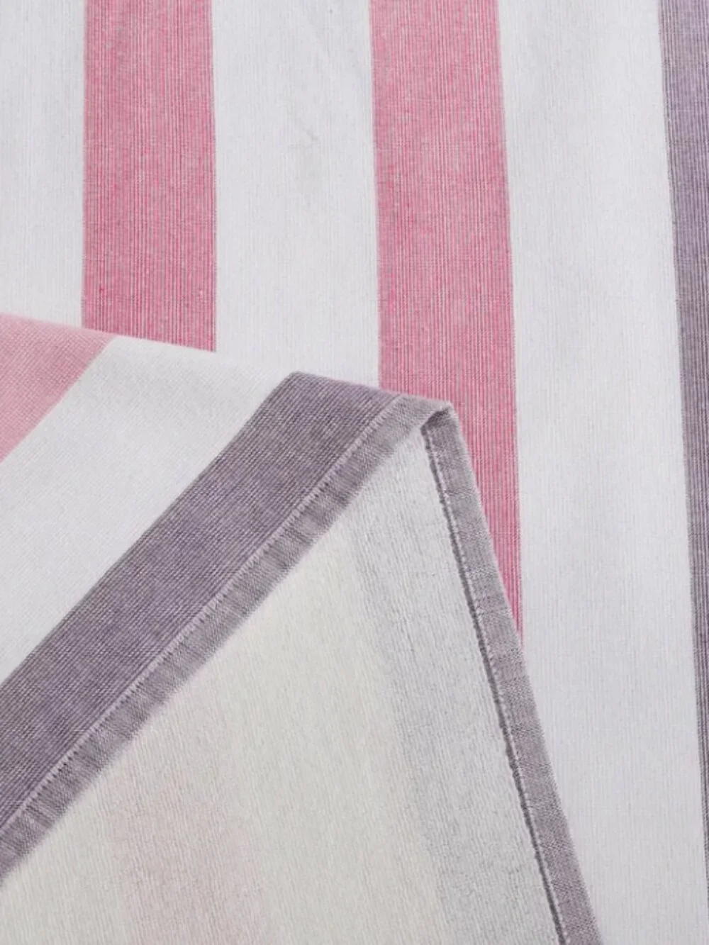 2-in-1 Beach Towel and‎ Tote Bag by Himatsingka | Pink & Purple Striped | NWT